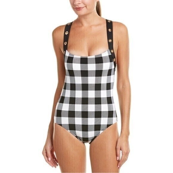 NWT La Blanca Women's Tres Chic Cross-Back One Piece Swimsuit - Picture 1 of 10